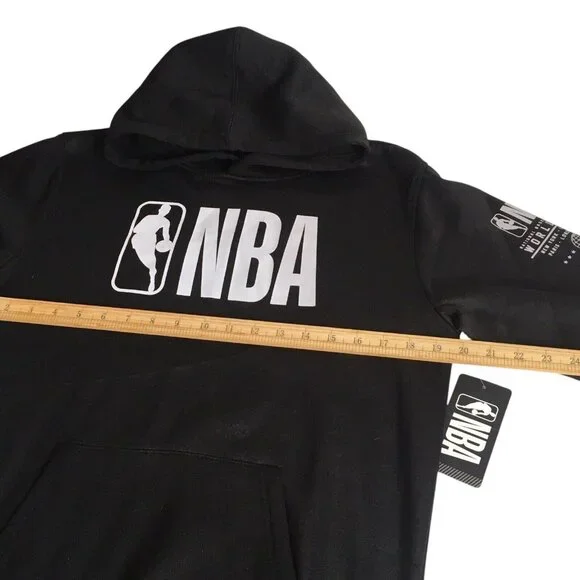 NBA Boy Size XL 18-20 Black Long Sleeve  Hoodie Sweatshirt Athletic Basketball - Picture 8 of 15